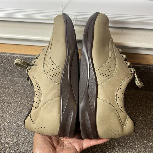 SAS Tripad Be Happy Walk Easy Shoes Brown Nubuck Lace Up Low Top Womens Sz 10.5N - Picture 5 of 12
